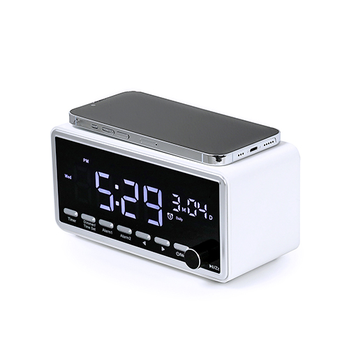 15W 초고속 무선충전 블루투스 스피커 알람시계 BSR15W (백색소음)