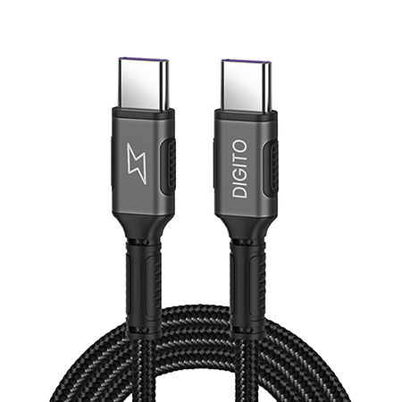 디지토 CtoC 60W C타입 초 고속 급속 데이터 휴대폰 스마트폰 충전 케이블 1.5M, DT-CTOC15M