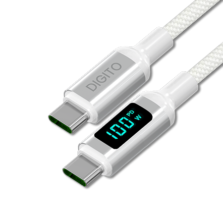 디지토 울트라 플러스 CtoC 100W PD C타입 초고속 충전 데이터 LCD 디스플레이 케이블
