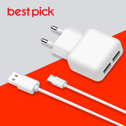 베스트픽 가정용 2.1A 2포트 C타입 USB-A
