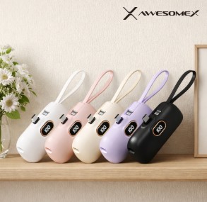 어썸엑스 초고속 PD 2in1 도킹형 5000mAh 보조배터리 (C+8핀)