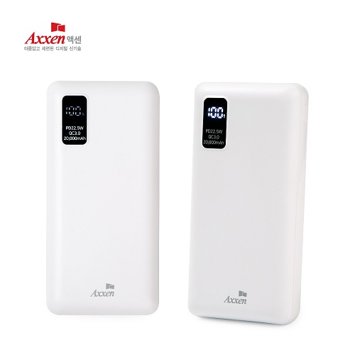 액센 NEW B320 듀얼 20000mAh QC3.0 PD 22.5W 보조 배터리