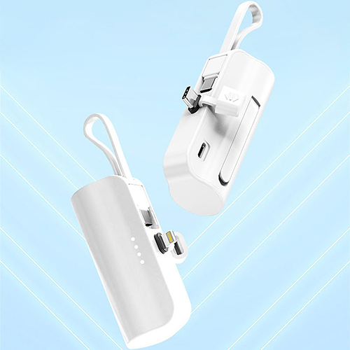 세인트비 ST-30 도킹형 미니 매직 보조배터리 5000mAh 케이블 일체형