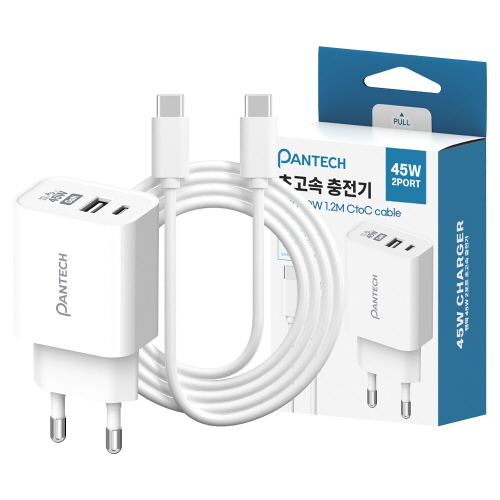 팬택 PD 45W 2포트 충전기 (60W 1.2M CtoC 케이블 포함)