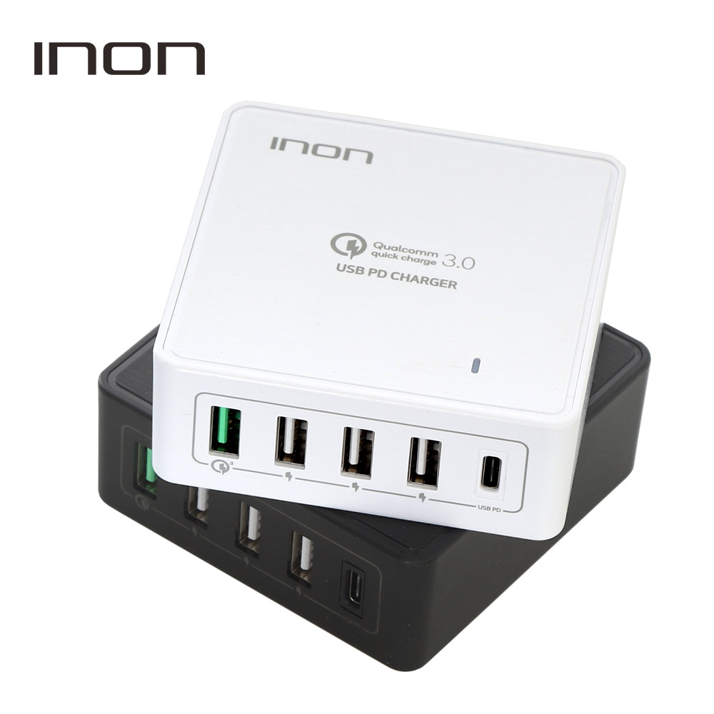 [ 멀티 충전기] 아이논 퀵차지 3.0 5포트 USB PD 멀티 충전기 IN-UC510P