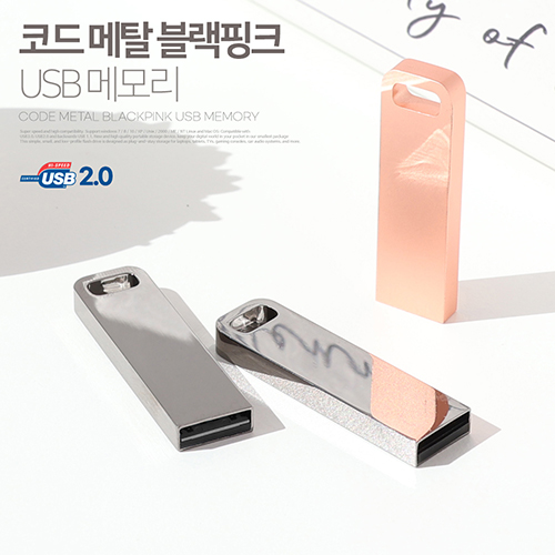 코트루트 메탈 블랙 핑크 2.0 USB 4GB