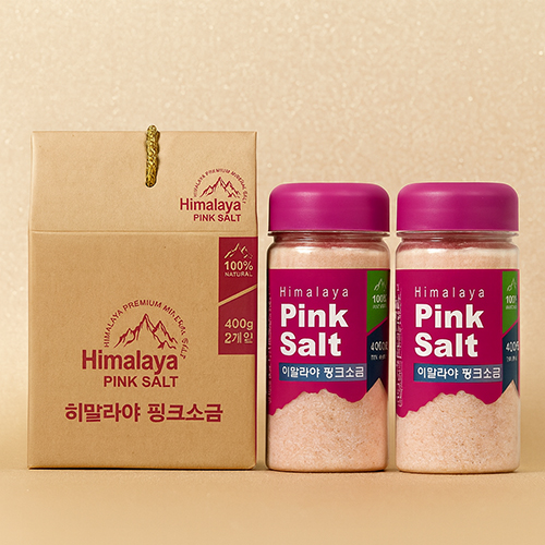 히말라야 핑크솔트 2개 선물세트 판촉용 기업답례품 추석 명절 소금 선물세트 추천