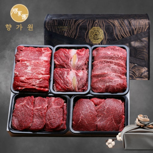 [온라인판매금지][26년추석][향가원] 1등급한우 구이정육 혼합선물세트5호 1.5kg (무료배송)