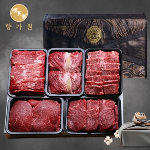 [온라인판매금지][26년추석][향가원] 1등급한우 구이정육 혼합선물세트4호 1.5kg (무료배송)