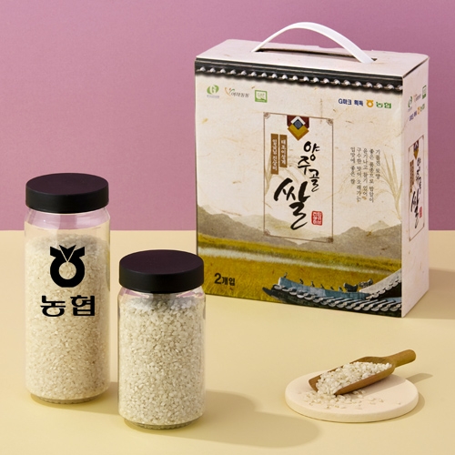보틀포장 양주골쌀 2p / 선물세트 G마크획득 안심쌀 어하둥둥