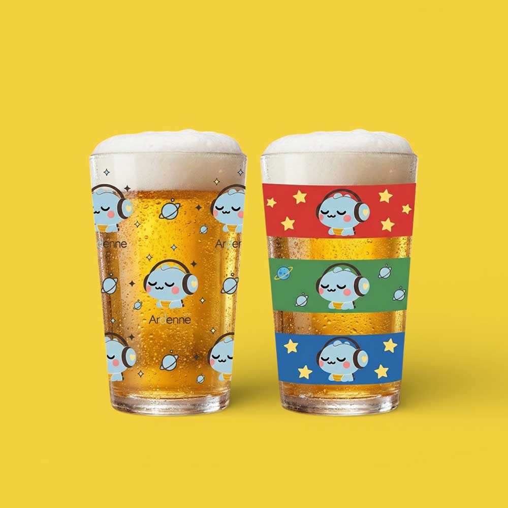 맞춤인쇄 맥주잔 2세트