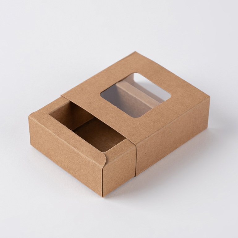 인기박스 창문형 슬리브/슬라이드 선물상자 크라프트(가로 8~20cm)