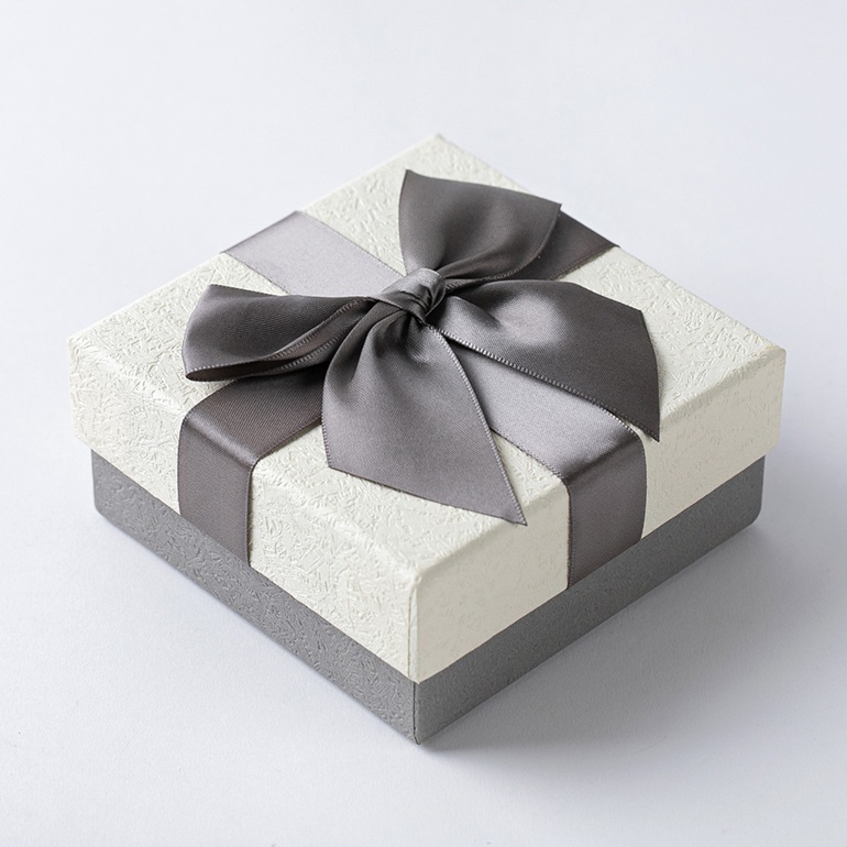 인기박스 투톤리본 고급 싸바리 종이상자 종이박스 선물상자 베이지 12x12x5.5(가로 12~40cm)