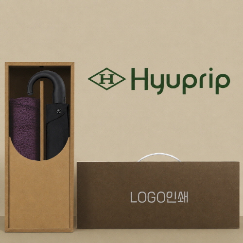 협립 3단 280T 블랙곡자손 완전자동 우산 +코마40수200호텔타월-세트