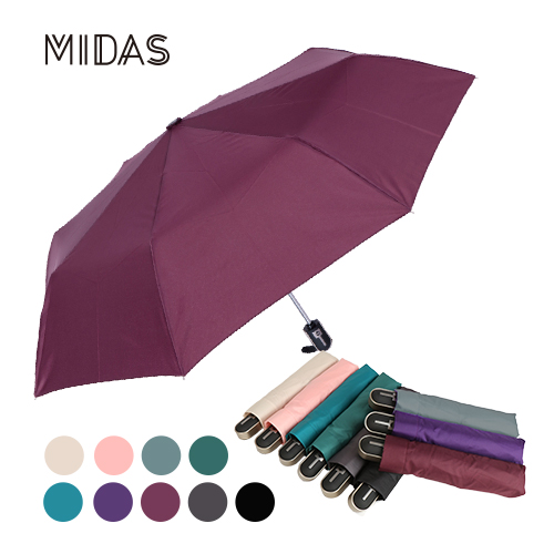 Midas3단 솔리드 칼라 전자동 우산