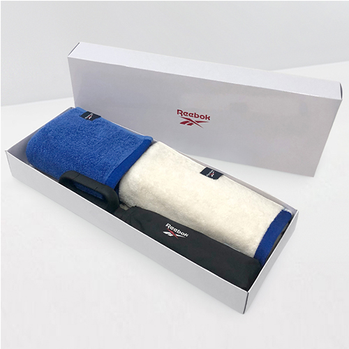 리복 3단 완전자동 친환경어스 카라비너 우산 + 180g 코마사 타올 2P세트