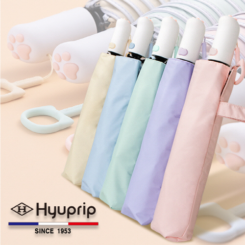 협립 3단 53 암막 mini 야옹이 30D 울트라 고밀도 완전자동 우산, 양산