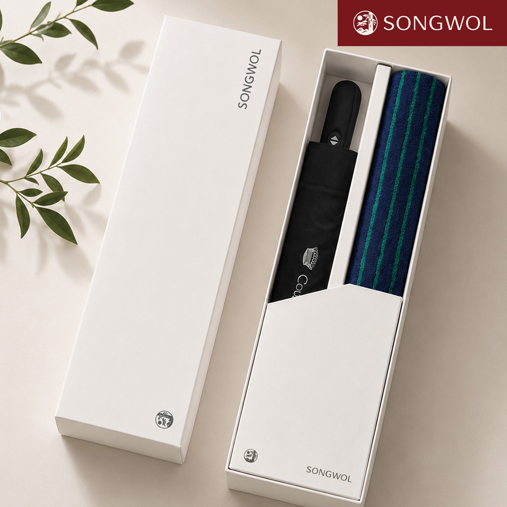 [송월타올] 송월 스트라이프 180g + 3단 완전 자동63 우산 2P 콤보세트