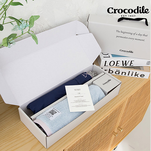 크로커다일하트자수암막+투톤보다 우산수건세트