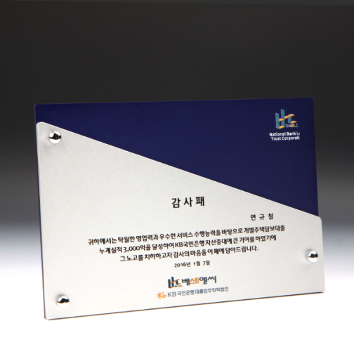 금속 감사 퇴임 퇴직 공로 위촉 송공패 E5094 AL