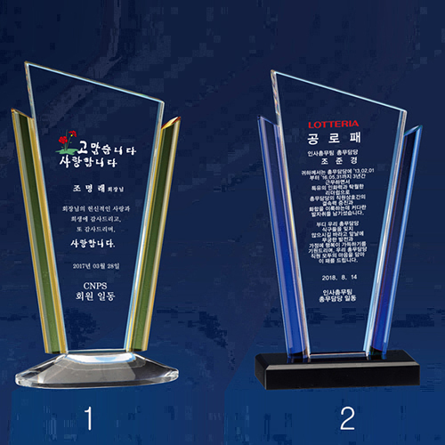 크리스탈 감사패. 공로패 / sd11) 170- 1