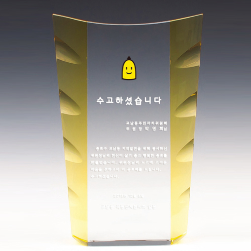 크리스탈 감사패. 공로패 / 남13) 108- 1