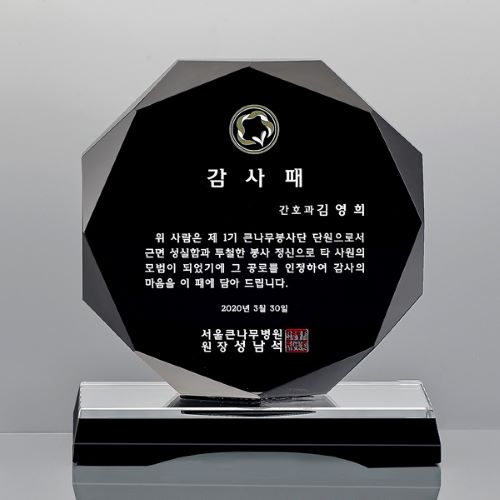 블랙 크리스탈 상패 SD14)109-4