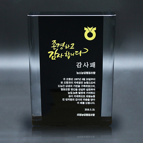 감사패 직원 퇴직 승진 근속 재직 크리스탈 art 311