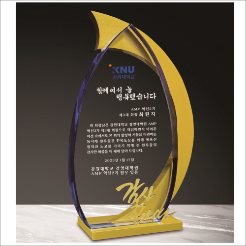금속 투톤 크리스탈 상패 4