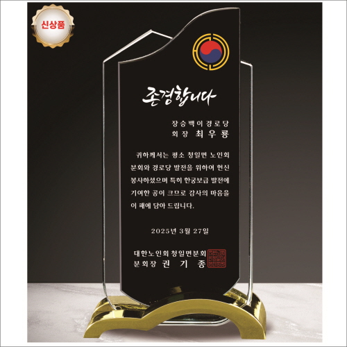금속 투톤 크리스탈 상패9