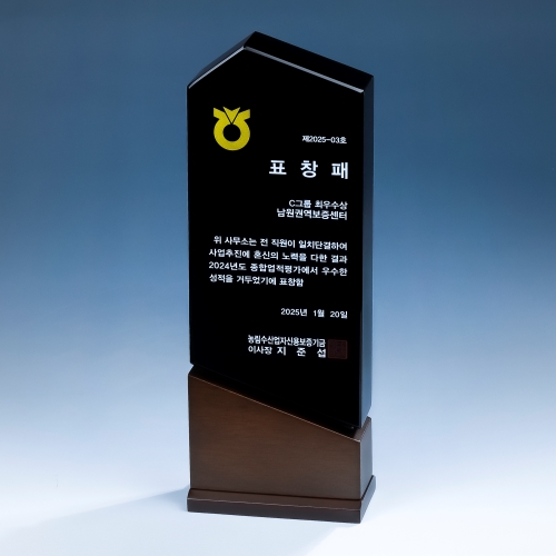 핸디형 우드크리스탈 상패 K2026) 114-1