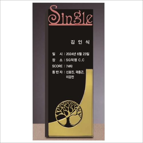 크리스탈 홀인원 골프 트로피 255