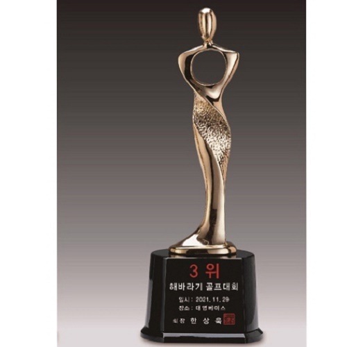 금속크리스탈 브론즈 휴먼 트로피 65