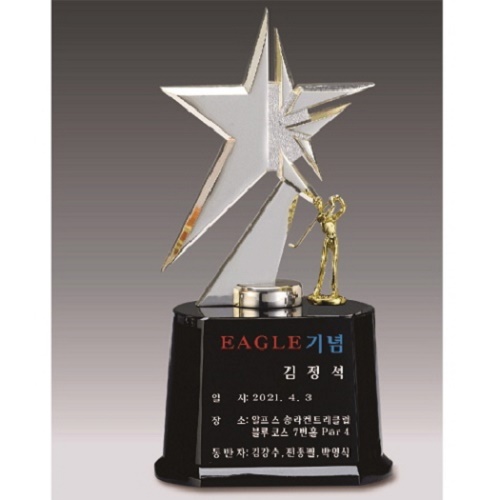 금속크리스탈 실버 별 골프 트로피 77