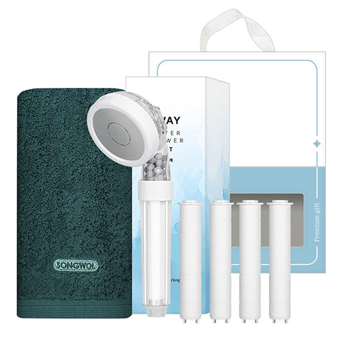 [송월]포인트40(40수 200g)+3WAY 샤워기(필터4개포함)세트