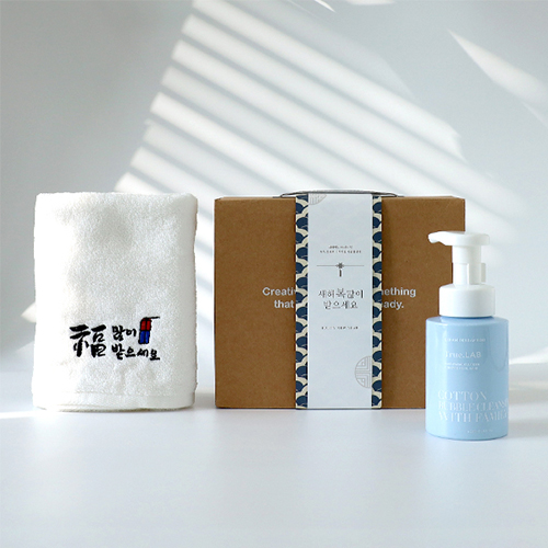 레스쁘리 스페셜 설 세트 A (새해복 타올 130g+코튼버블 클렌저 290ml)