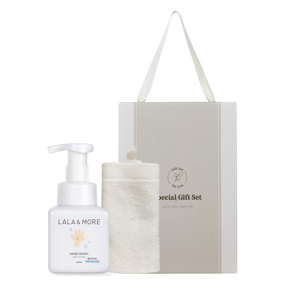 퓨어센스 더마음가는 선물set 시트러스향 핸드워시 250ml 밤부 핸드타올 70g 2P
