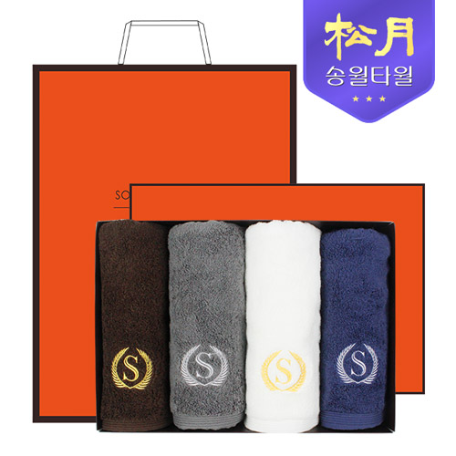 [송월타올]슈퍼클래스 S90 4P 타올세트, 세면타올