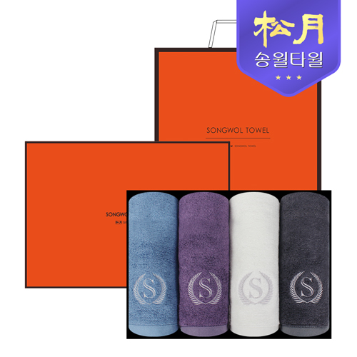 [송월타올] 슈퍼클래스 뱀부 S80 4P 타올세트