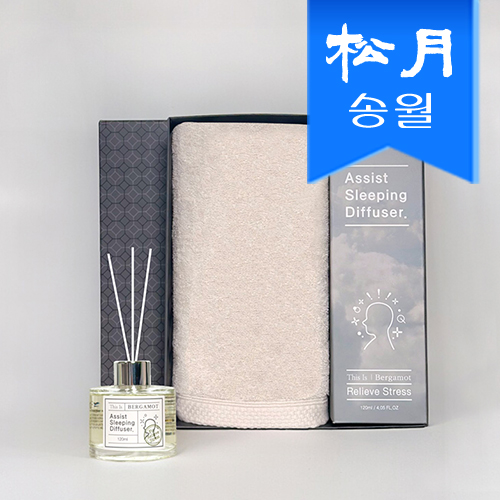 프리미엄 디퓨져 수건 답례품 수면B(디퓨져 120ml1+160g 코마 40수1) 선물세트 단체선물 기념선물
