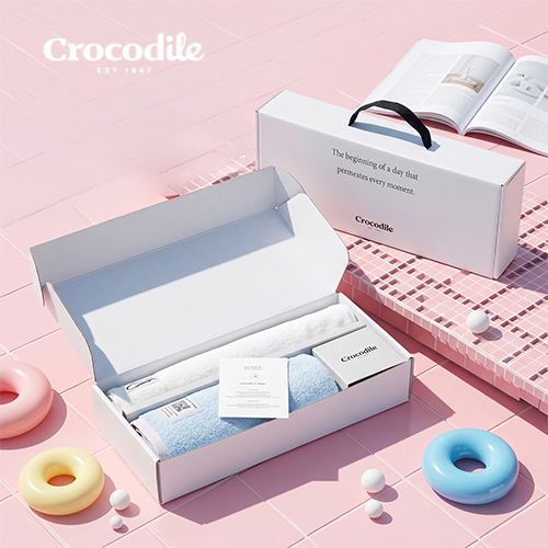 크로커다일 소프트듀오 타올세트 430호 (투톤보다 타올 200g+심플 타올 150g)