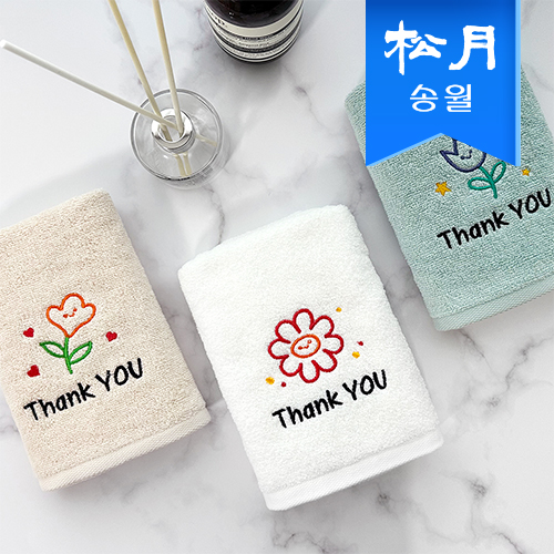[송월타올] 땡큐 플라워 130g 기념수건 답례품