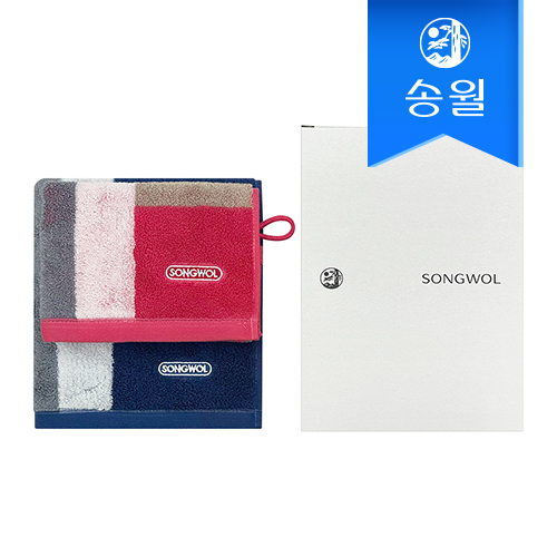 송월타월 컬러웨이 크림박스세트(세면1+핸드1)
