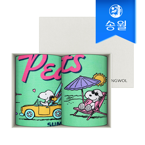 송월타월 스누피 비치 2매 기프트세트(베케이션50비치)