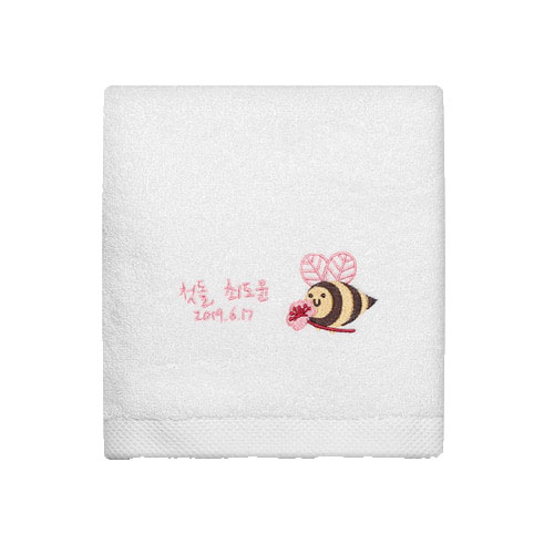 리빙코튼 꿀벌 주문제작 호텔수건 150g