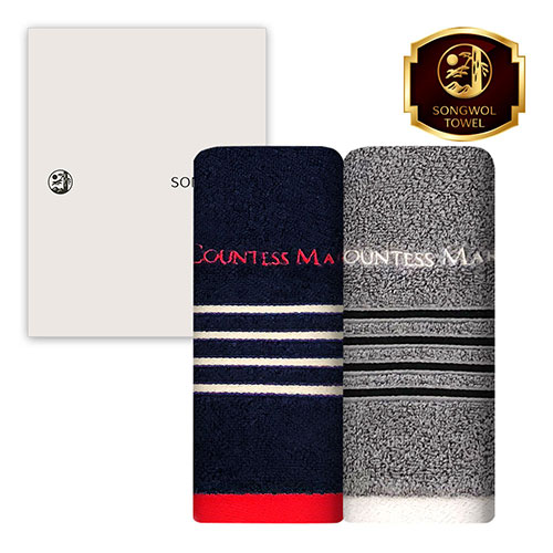 [송월타올] 카운테스마라 포라인40 타올 150g 2매 풀세트