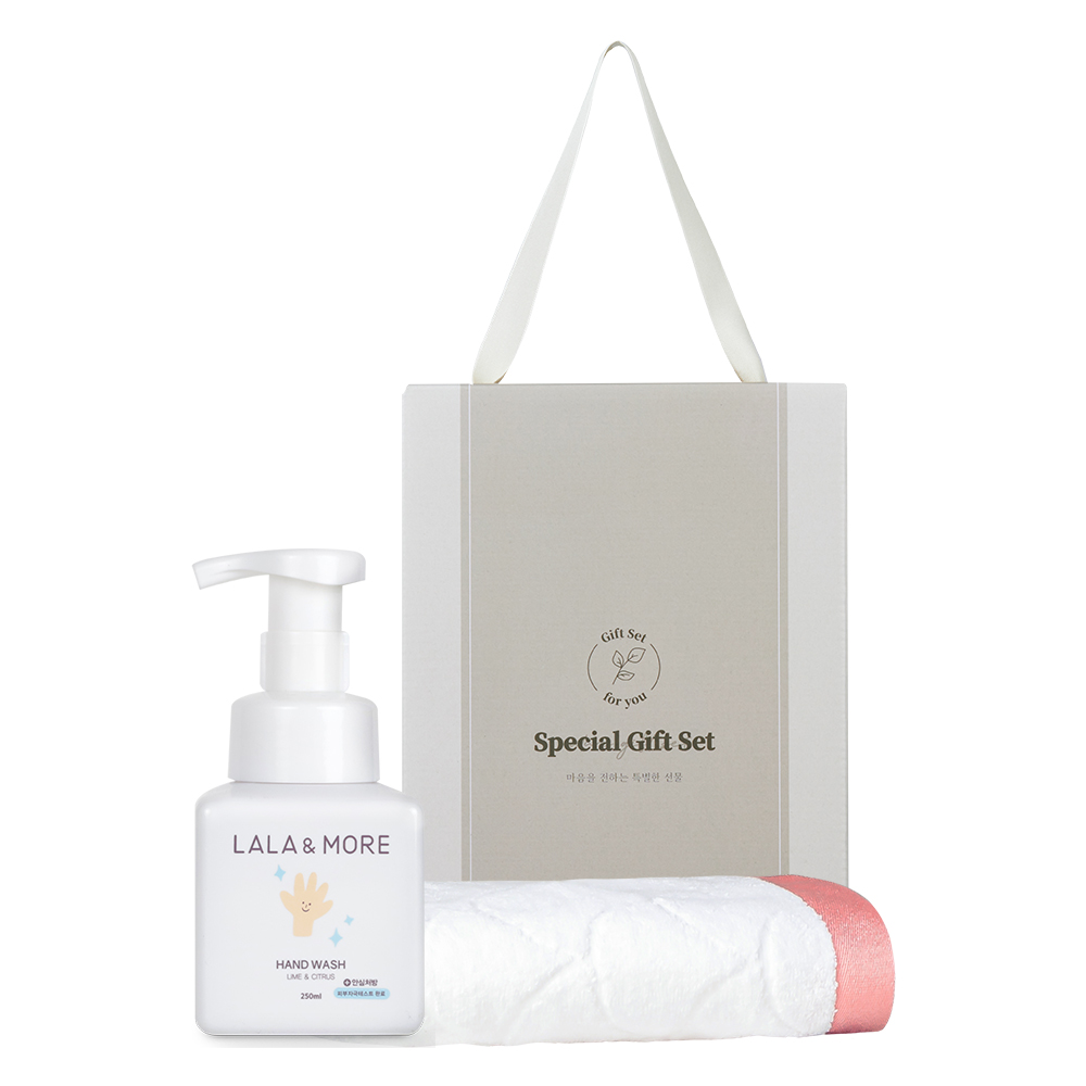 퓨어센스 더마음가는 선물set 시트러스향 핸드워시 250ml 라이프타올 160g 2P