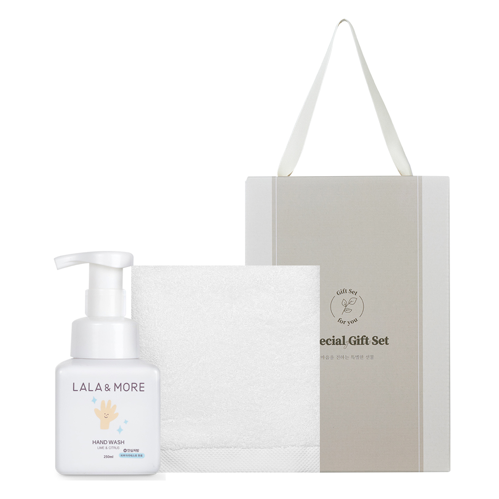 더마음가는 선물set 시트러스향 핸드워시 250ml 낭만 호텔타올 150g 2P