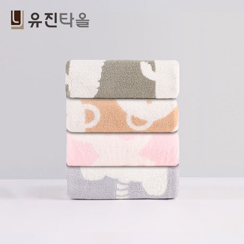 유진타올 컬러드 오가닉 애니멀 세면타올 150g // 국내산