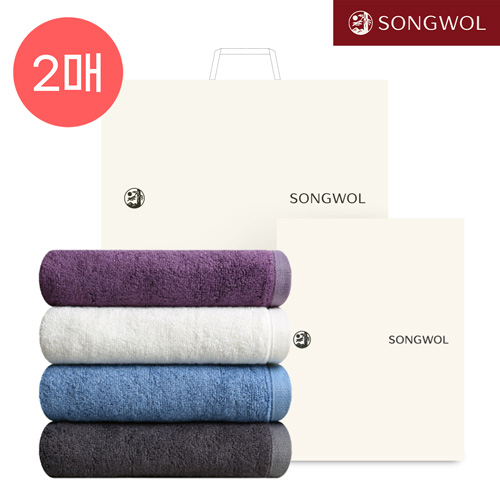 [송월타올] 프리미엄 뱀부 무지타올 180g 2P 타올세트
